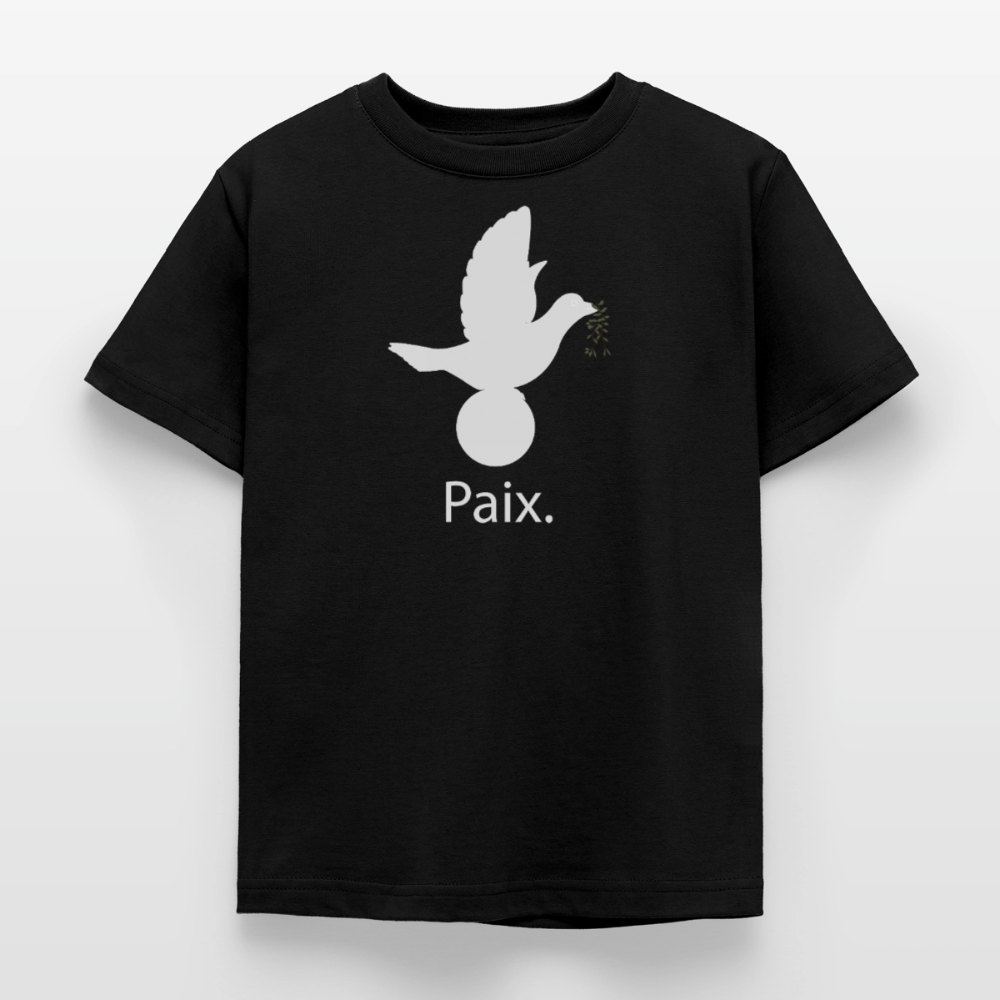 T-shirt Enfant Paix blanc - Lusoquot - noir