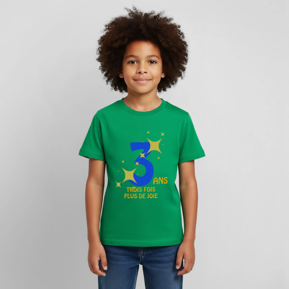 T-shirt Enfant anniversaire Lapè bleu - Lusoquot - vert