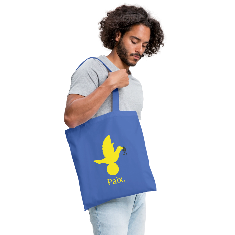 Tote Bag Paix jaune - Lusoquot - bleu pâle