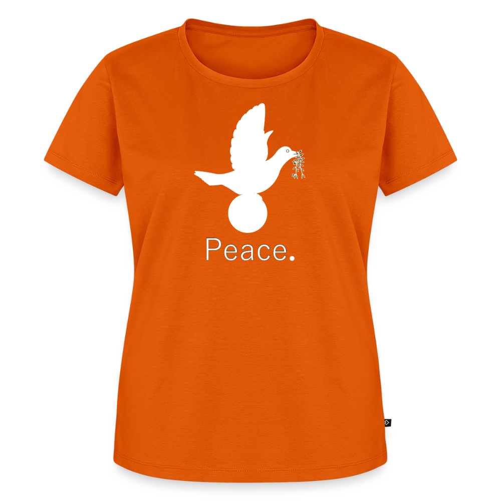 T-shirt Premium Femme Peace blanc - Lusoquot - orange 