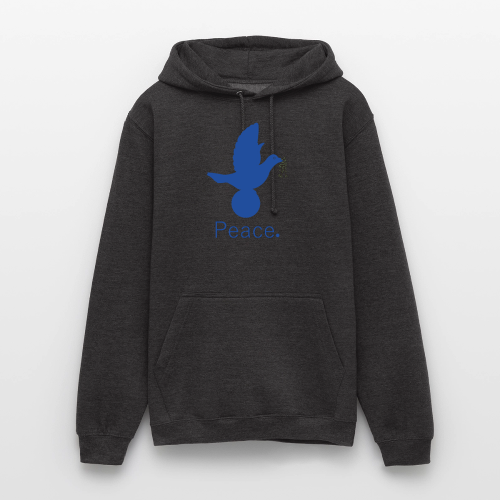 Sweat-shirt à capuche unisexe Peace bleu - charbon