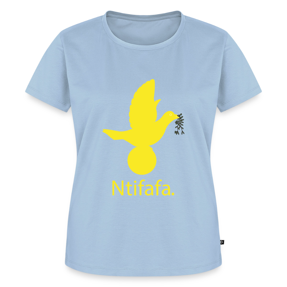 T-shirt Premium Femme Ntifafa jaune - Lusoquot - bleu clair
