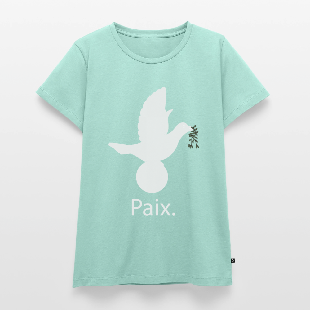 T-shirt Premium Femme Paix blanc - Lusoquot - menthe 