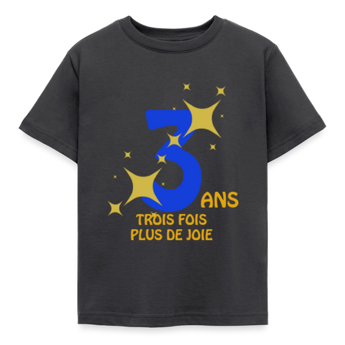 T-shirt Enfant anniversaire Lapè bleu - Lusoquot - charbon