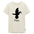 T-shirt Premium Ado Paix noir - Lusoquot - blanc cassé