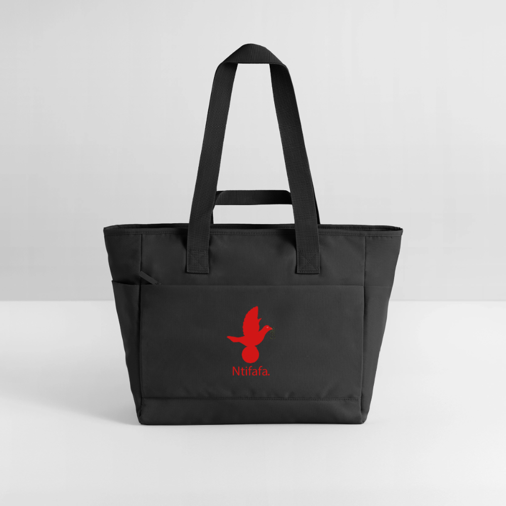 Sac matelassé déperlant Ntifafa rouge - Lusoquot - noir