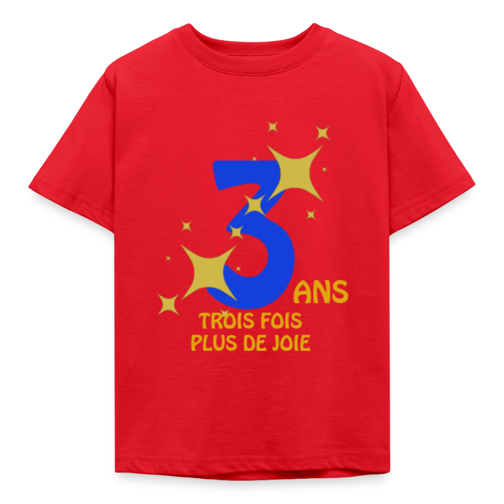 T-shirt Enfant anniversaire Lapè bleu - Lusoquot - rouge