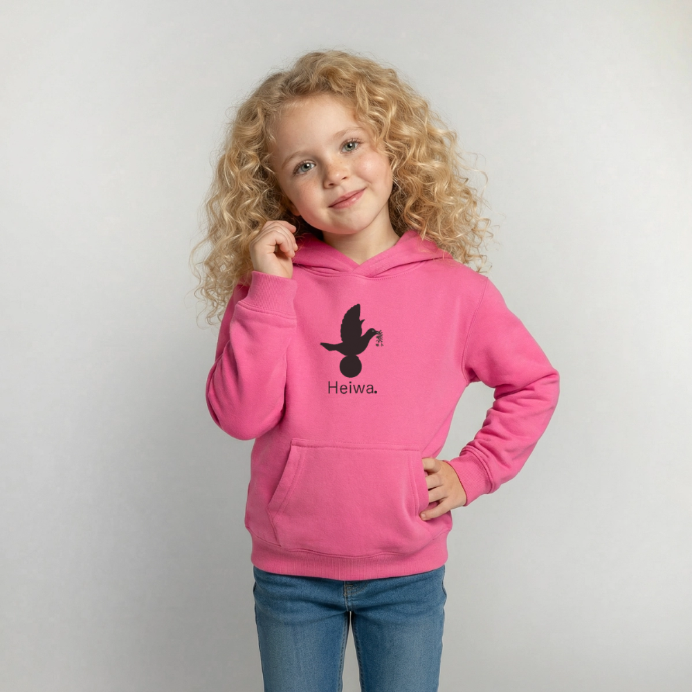 Sweat à capuche Enfant Heiwa noir - Lusoquot - rose