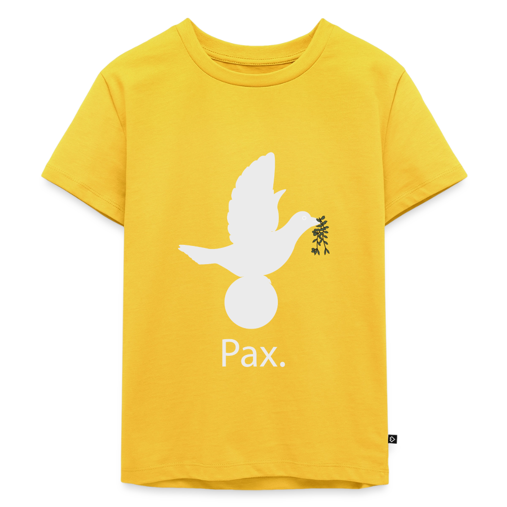 T-shirt Premium Enfant Pax blanc - Lusoquot - jaune soleil