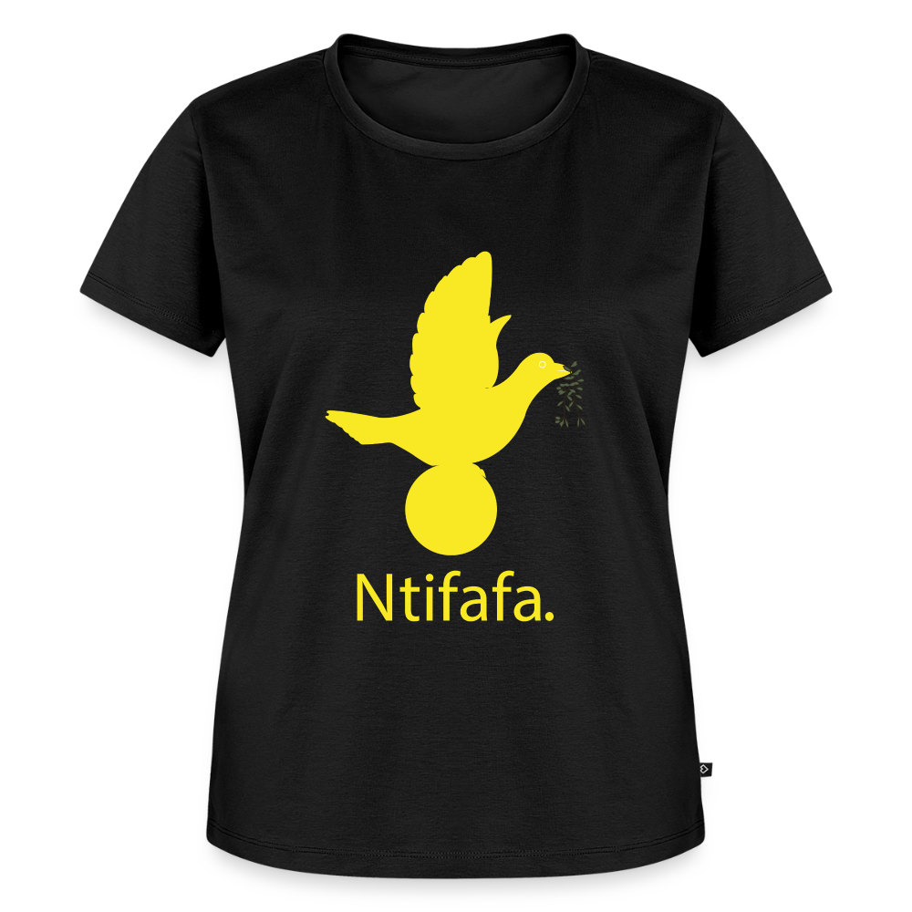T-shirt Premium Femme Ntifafa jaune - Lusoquot - noir