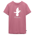 T-shirt Premium Ado Peace blanc Lusoquot - mauve