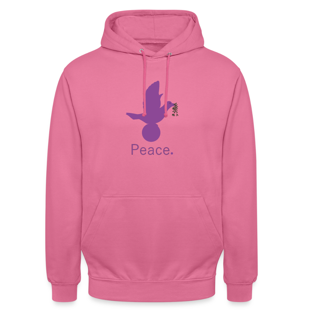 Sweat-shirt à capuche unisexe Peace mauve Lusoquot - rose