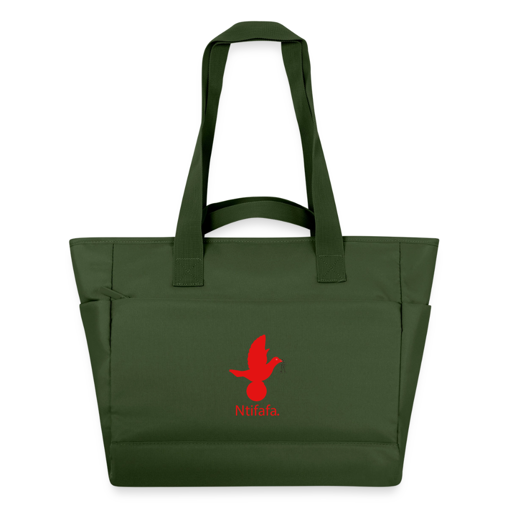 Sac matelassé déperlant Ntifafa rouge - Lusoquot - vert sapin