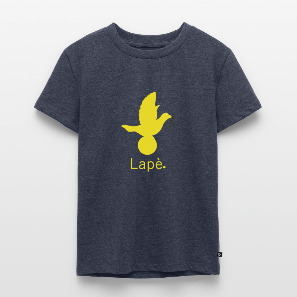 T-shirt Premium Enfant Lapè jaune - Lusoquot - bleu jeans 