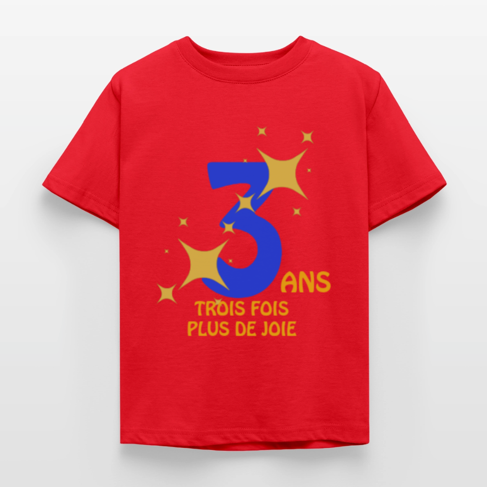 T-shirt Enfant anniversaire Lapè bleu - Lusoquot - rouge
