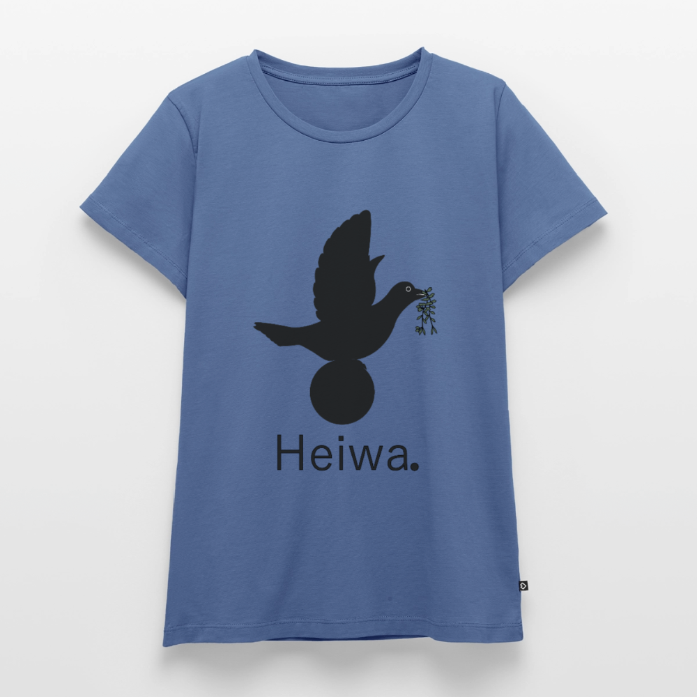 T-shirt Premium Femme Heiwa noir - Lusoquot - bleu pigeon