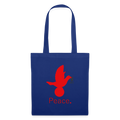 Tote Bag Peace rouge - Lusoquot - bleu royal
