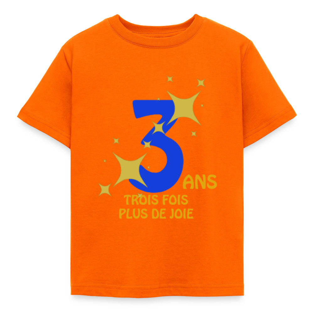 T-shirt Enfant anniversaire Lapè bleu - Lusoquot - orange