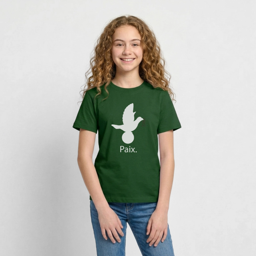 T-shirt Ado  Paix blanc - Lusoquot - vert forêt