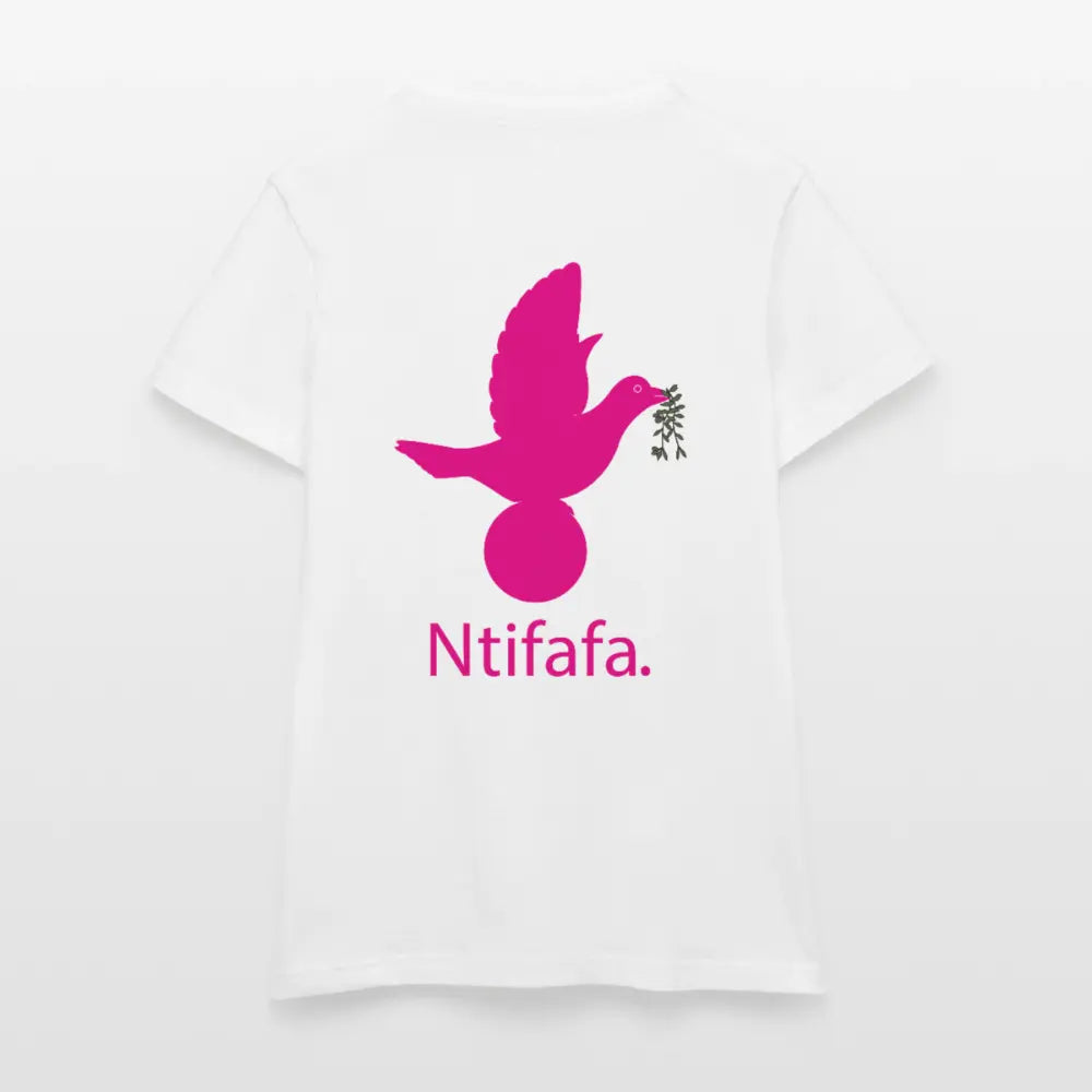 T-shirt Femme fête des mères Ntifafa rose - Lusoquot - blanc
