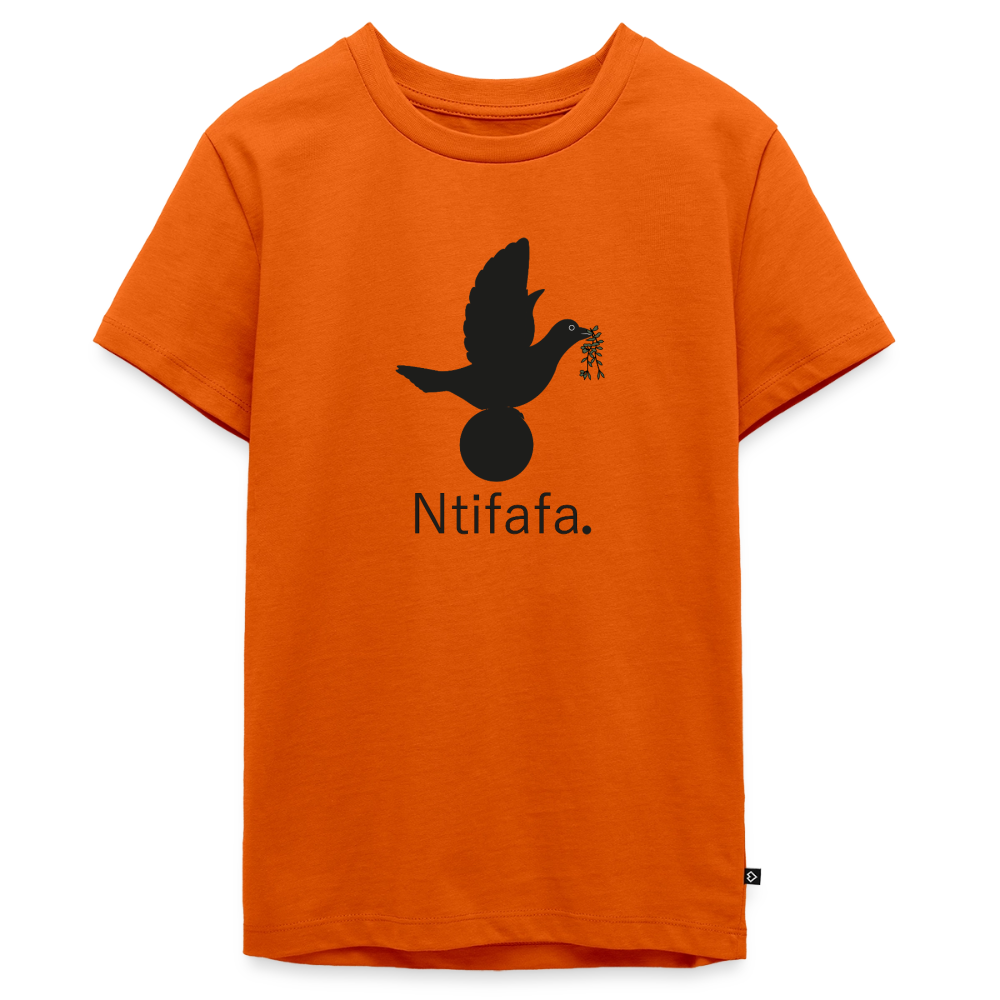 T-shirt Premium Ado Ntifafa noir - Lusoquot - orange 