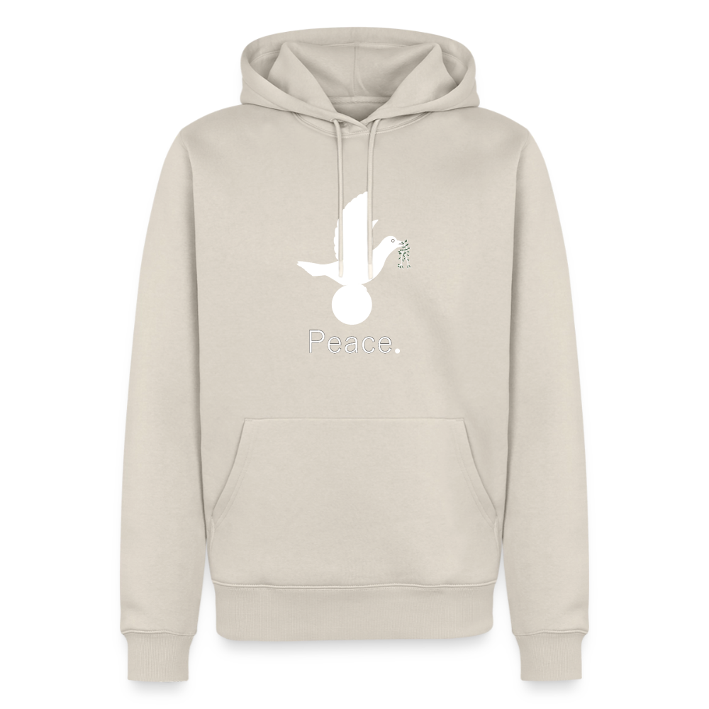 Sweat-shirt à capuche Premium pour hommes peace blanc - Lusoquot - beige