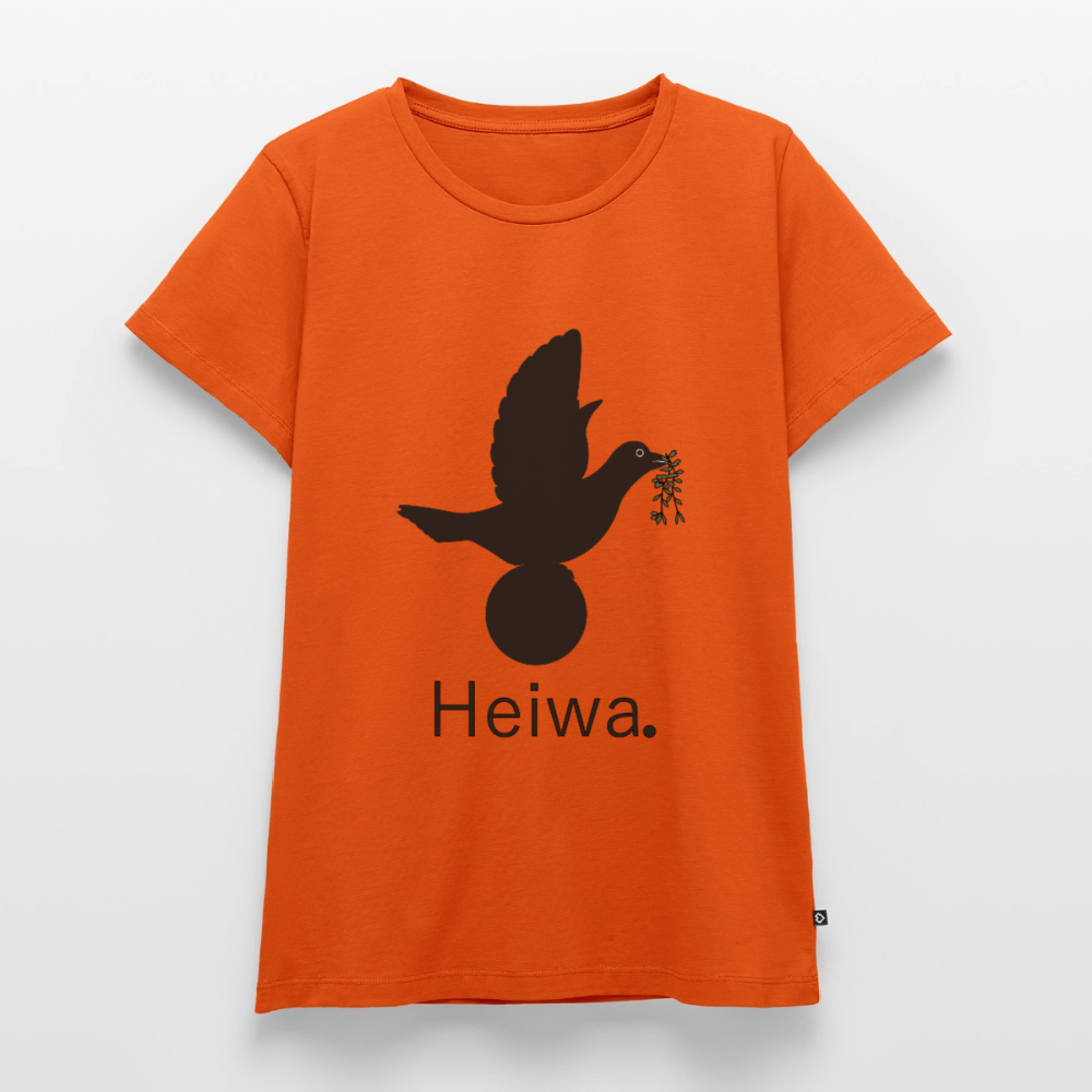T-shirt Premium Femme Heiwa noir - Lusoquot - orange 