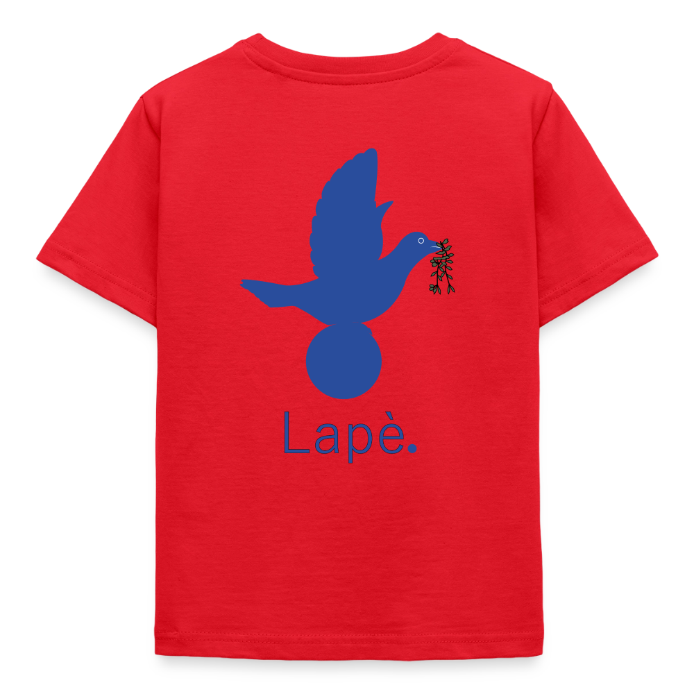 T-shirt Enfant anniversaire Lapè bleu - Lusoquot - rouge