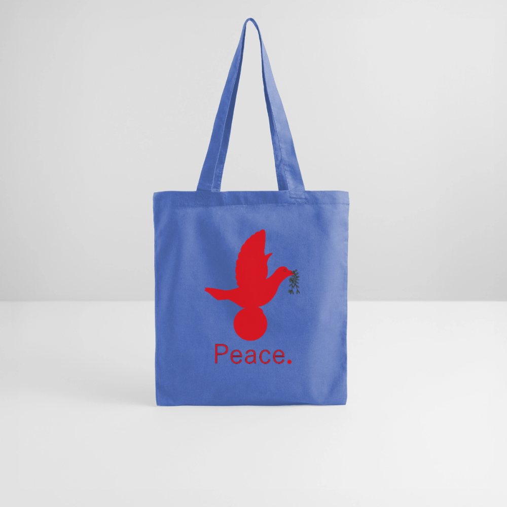 Tote Bag Peace rouge - Lusoquot - bleu pâle