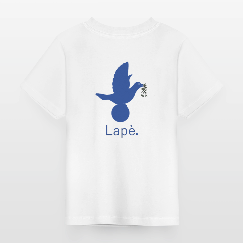 T-shirt Bébé anniversaire 2ans Paix bleu - Lusoquot - blanc