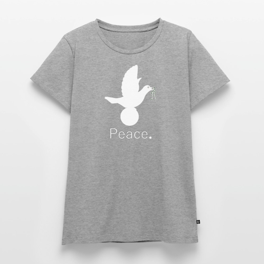 T-shirt Premium Femme Peace blanc - Lusoquot - gris chiné