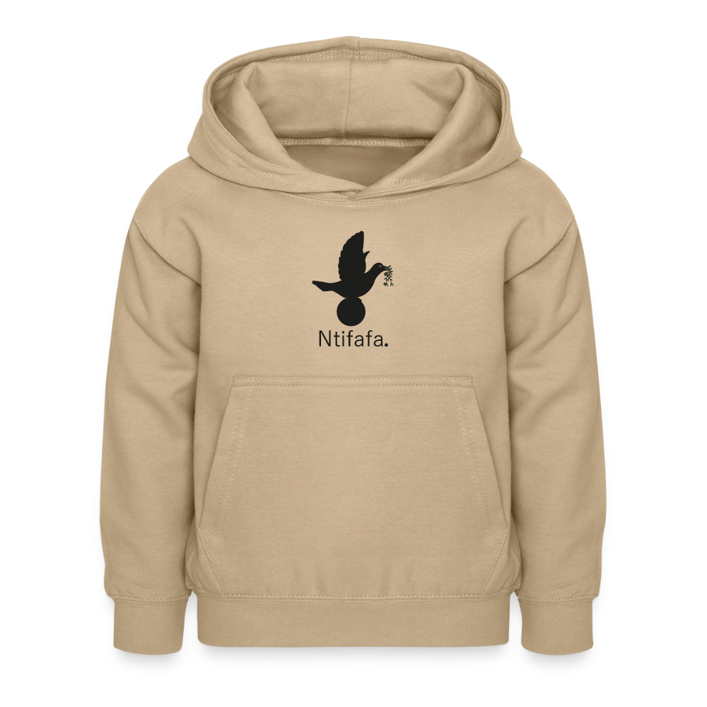 Sweat à capuche Enfant Ntifafa noir - Lusoquot - jaune sable