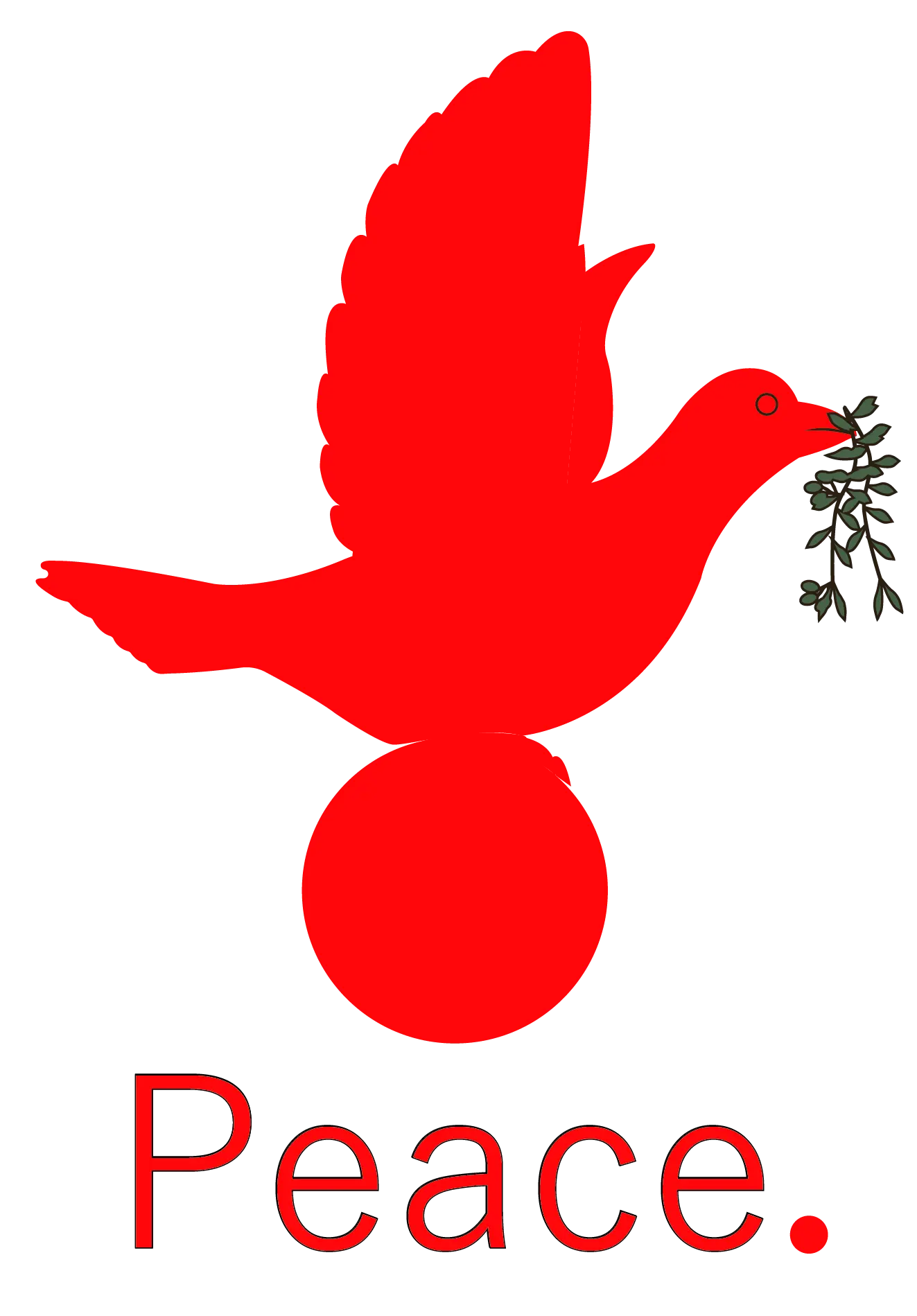 Colombe Peace Rouge LUSOQUOT