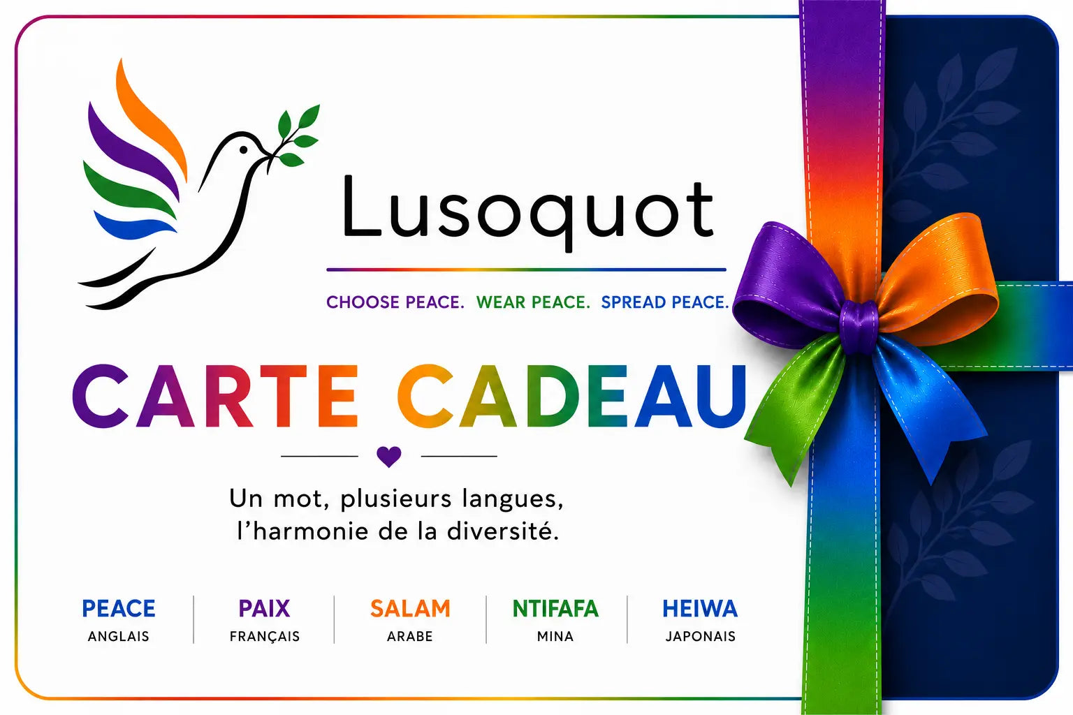 carte-cadeauLusoquot - Peace. by Lusoquot